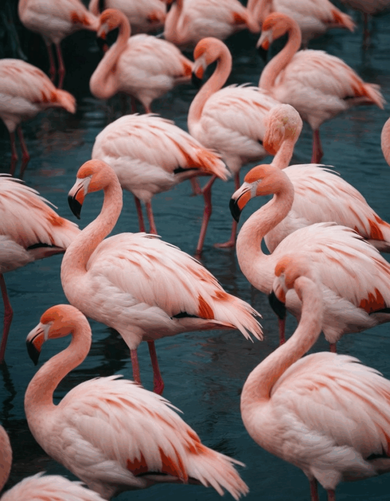 mosaico de flamencos